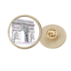 thumbnail image 1 of Broche de oro metálico circular Arco de triunfo en Paris Francia 2.7 cm Unbranded, 1 of 3