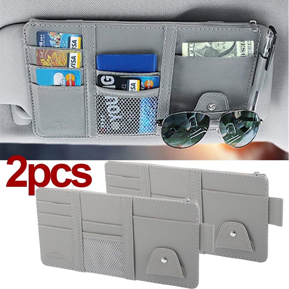 2pcs Car Sun Visor Organizer, Car Truck Sun Visor Storage Holder with