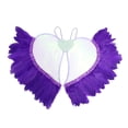 thumbnail image 2 of Disfraz de ángel para bebé con tirantes elásticos y plumas para desfile de moda infantil. Violeta, 2 of 9