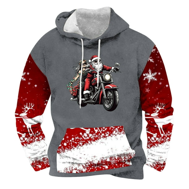 Sudadera con capucha para hombre, moda, movimiento, estampado navideño, suéter con capucha, sudadera con capucha, blusa para hombre, blusa de poliéster