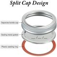 thumbnail image 2 of 70MM Mason Jar Lid Regular Mouth,100 Pcs Jar Lids with Date,Split Jar Lid,Stainless Steel Metal Jar Lid with Sealing Ring,Suitable for Ball Jars,Kell Jars (Silver), 2 of 7