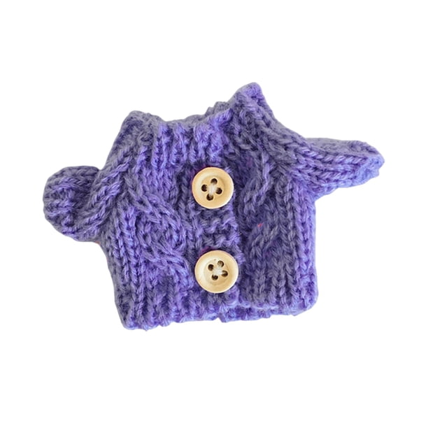 Ropa de Muñeca, Ropa de Muñeca Hecha a Mano, Accesorios Suaves, Adorables Y Cómodos, Vestido de Muñeca de Moda para 17 Decoración de Muñecas Colgantes Púrpura