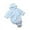 Blue, variant on Kaemgyyd Newborn Infant Fleece Outfit Baby Girl Boy Button down Hooded Romper Sherpa Fuzzy Footed One-Piece Jumpsuit Clothes