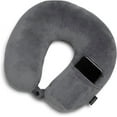 thumbnail image 4 of Brookstone Microbead Travel Neck Pillow - Lightweight U-Shaped Travel Pillow for Neck Support, 4 of 7