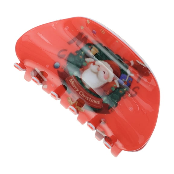 Unique Bargains 1 Pc Christmas Hair Clips Red Elder Hairdo Clip for Christmas 3.35"x1.77"x1.77" Red Green