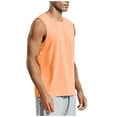 thumbnail image 6 of KPOPLK Men's Summer Solid Color Vest Fashion Casual Vintage Wash Sleeveless T Shirt Vest Top(L,Orange), 6 of 8