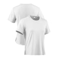 thumbnail image 2 of Cadmus Womens Plus Size UPF 50+ Quick Dry Short Sleeve Workout Shirts Loose Fit Side Slits Fitness Pilates Gym Tee Tops, 3 Pack, Black/Gray/White, 2XL, 2 of 3