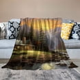 thumbnail image 2 of Pratyus Cabin Woods River Cozy Throw Blanket for All Seasons - Super Soft Lightweight Blanket for Bedroom, Living Rooms, Sofa, Couch - Anti-Wrinkle & Anti-Pilling 60x80in, 2 of 6