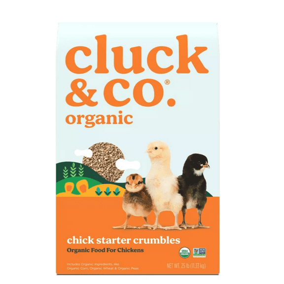Cluck & Co. Organic Chick Starter Crumbles Feed 25 lb