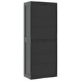 thumbnail image 6 of vidaXL Outdoor Storage Cabinet, Polypropylene Black, Size 24.8" x 12.2" (L x W), 6 of 12