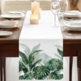 thumbnail image 3 of Table Runners 90 Inches Long Dress Scarves, Palm Leaves Tropical Farmhouse Coffee/Dining/Kitchen Table Runner for Living Room, Green Botanical Summer 13x90 Inch, 3 of 9