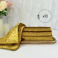 thumbnail image 3 of Your Chair Covers - Crushed Velvet Napkins Gold 20 in. (10 Pack) Reusable and washable, 3 of 5