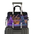thumbnail image 2 of 16" Laptop Briefcase for Work Travel Laptop Shoulder Bag Carrying Handbag Laptop Case Christmas Trees with Lights, 2 of 8