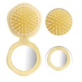 thumbnail image 3 of Unique Bargains 1 Pc Folding Air Cushion Hair Brush for Curly Thin Hair Yellow ABS, 3 of 3