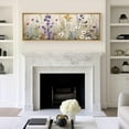thumbnail image 2 of IDEA4WALL Extra Large Framed Canvas Print Wall Art Vintage Botanical Elegance Pastel Wildflower Illustrations Antique Wall Decorative Oversized Artwork Relax/Calm for Living Room - 60"x20", 2 of 5