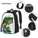 thumbnail image 3 of Balery Big bass fish Mochila escolar 3 en 1 para niños: mochila resistente con lonchera térmica y estuche para lápices. Mochila escolar para niños y niñas., 3 of 7