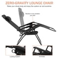 thumbnail image 4 of YRLLENSDAN Adjustable Zero Gravity Chairs with Cup Holder and Pillows Black, 4 of 7