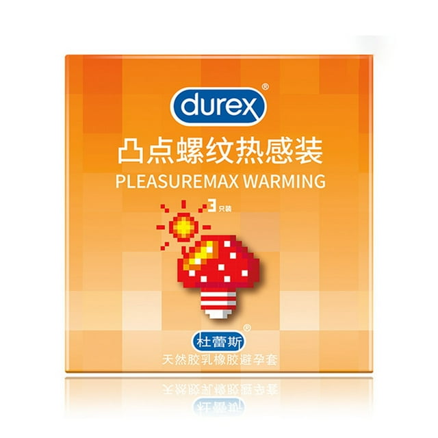 Preservativos para Hombres Calentamiento de Fuego 3D LubricacióN Acanalada y Punteada CondóN de LáTex de Caucho Natural para Pene 3PCS