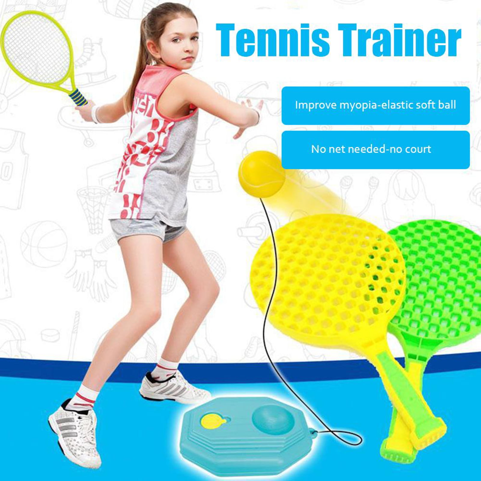 cdar Tennis Rebounder Kit 1 Set Interactive Entertainment Portable