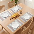 thumbnail image 3 of REGALWOVEN Rectangle Placemats Set of 6 Grid Plastic Placemats for Kitchen Dining Washable Heat Resistant Table Placemats Wipeable Table Mat Red 17.7x11.8inch, 3 of 6