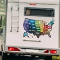 thumbnail image 2 of US 1-2Pc RV State Sticker Travel Map 50 USA States Trailer Camper Road Trip, 2 of 11