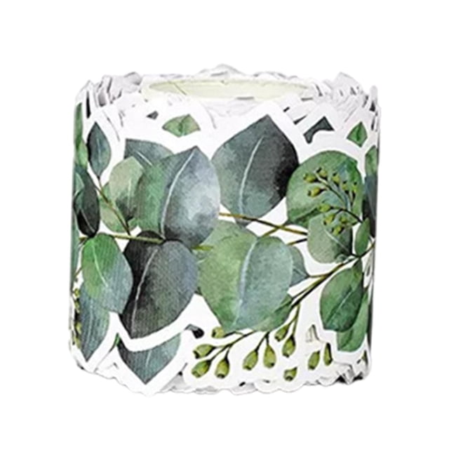 veasfak Eucalyptus Die Cut Border Trim Border Sticker Decoration Farmhouse Paper Sticker 7.6cmx15m