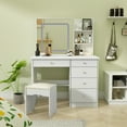 thumbnail image 3 of FUFU&GAGA Makeup Vanity Set with 3 model Light & Stool White, 3 of 5