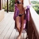 thumbnail image 4 of 1x de Gasa de color Rosa Impresión de Flor Casual Cómodo Suave Ligero De Moda Ropa Invierno L Sunnimix Cubierta de la playa ARRIBA, 4 of 8