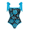 thumbnail image 5 of Enjoytime One Piece Bathing Suit for Women with Beach Cover Up Wrap Skirt Floral Print Tummy Control Plus Size Swimsuit, 5 of 7