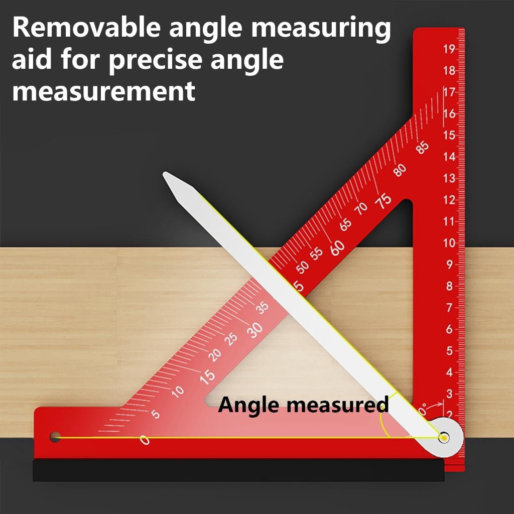 CEORPER 90 Degree Right Angled Protractors Ruler With Scale For Easy Line Drawing