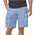 thumbnail image 5 of FDGIU Cargo Shorts Men Faddish Outdoors Solid Casual Pocket Button Zipper Sport Shorts Pants Bermuda Shorts Back to School Essentials, 5 of 5