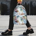 thumbnail image 2 of Goofa Watercolor Sailboat Pattern Lightweight Student Backpack for School, Water-Resistant, Adjustable Straps, Fits 15" Laptop, Multiple Pockets for Books, Accessories, 2 of 6