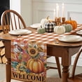 thumbnail image 3 of Autumn Welcome Table Runner, Autumn Thanksgiving Kitchen Dining Table Decoration for Home Party Decor 13x108 Inches, 3 of 9