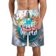 thumbnail image 1 of Fotbe Travel Around The World Trajes de Baño Estampados para Hombre, Shorts de Verano de Secado Rápido, Ropa de Playa, Bañadores-Small, 1 of 6