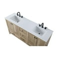 thumbnail image 6 of Elegant Kitchen and Bath 66 inch Double Bathroom Vanity In Natural Oak, 6 of 12
