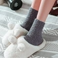 thumbnail image 5 of Fuzzy Slipper Socks 6 Pairs Soft Fluffy Cozy Winter Warm Fuzzy Crew Socks Winter Comfy Microfiber Socks Fluffy Socks for Women Winter Sleeping Socks, 5 of 7