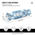 thumbnail image 2 of Candy Pillow With Pillow Core 24.6×9.8in Durable Cord Opening And Closing Design Waterproof And Easy To Install Argyle Plaid Lightskyblue_1, 2 of 8