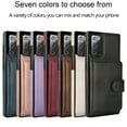thumbnail image 6 of Decase for Samsung Galaxy Note 20 Flip PU Leather Back Cover with 2-in-1 Detachable Magnetic Wallet with 5 Card Slots Compatible Mag-Safe and RFlD Blocking Kickstand & Wireless Charging,Brown, 6 of 6