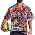 thumbnail image 4 of Mind car Men's Casual Poplin Button Down Short Sleeve Hawaiian Beach Shirt, 4 of 6