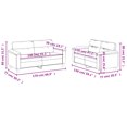 thumbnail image 4 of vidaXL 2 Piece Sofa Set with Cushions Black Faux Leather, 4 of 4