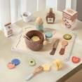 thumbnail image 2 of Robud Wooden Play Food Set for Kids, Coconut Oats Montessori Kitchen Toys, Educational Pretend Play for Toddlers, 2 of 9