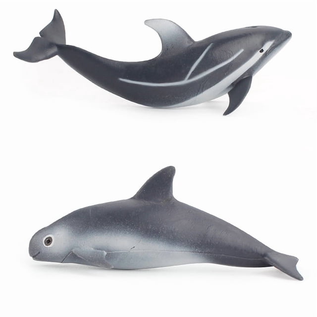 Juego de figuras Dolphin Bottlenose and Spinner, de PVC, juguete para niños, x2