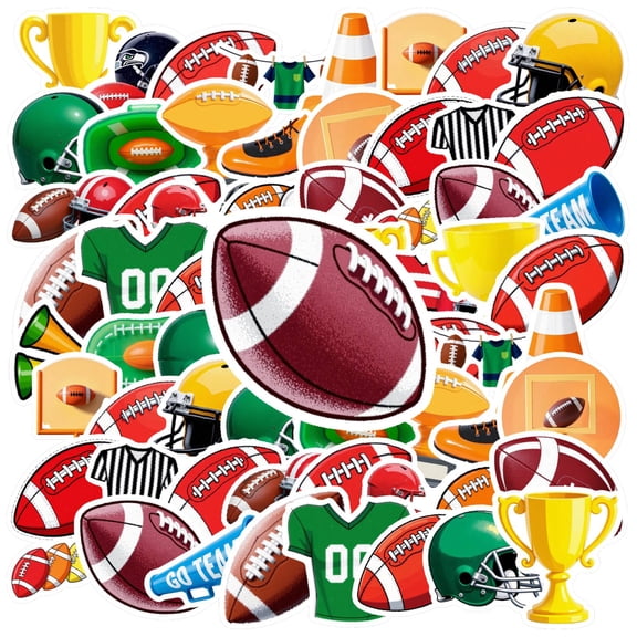 35pcs-50pcs Sports Stickers Football Kids Stickers Helmet Stationery Stickers for Laptops Suitcase Fridge