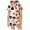 White, variant on Halloween Pajamas Kids Size 5-6 Years Nightwear Full Print Short Sleeve Top with Elastic Shorts Soft Pjs for Girls Black