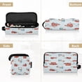 thumbnail image 5 of Hair Tool Organizer Bag with Heat Resistant Mat Removable Travel Storage Case for Hot Air Brushes Curling Irons Watercolor Snowman and Red Barn, 5 of 8
