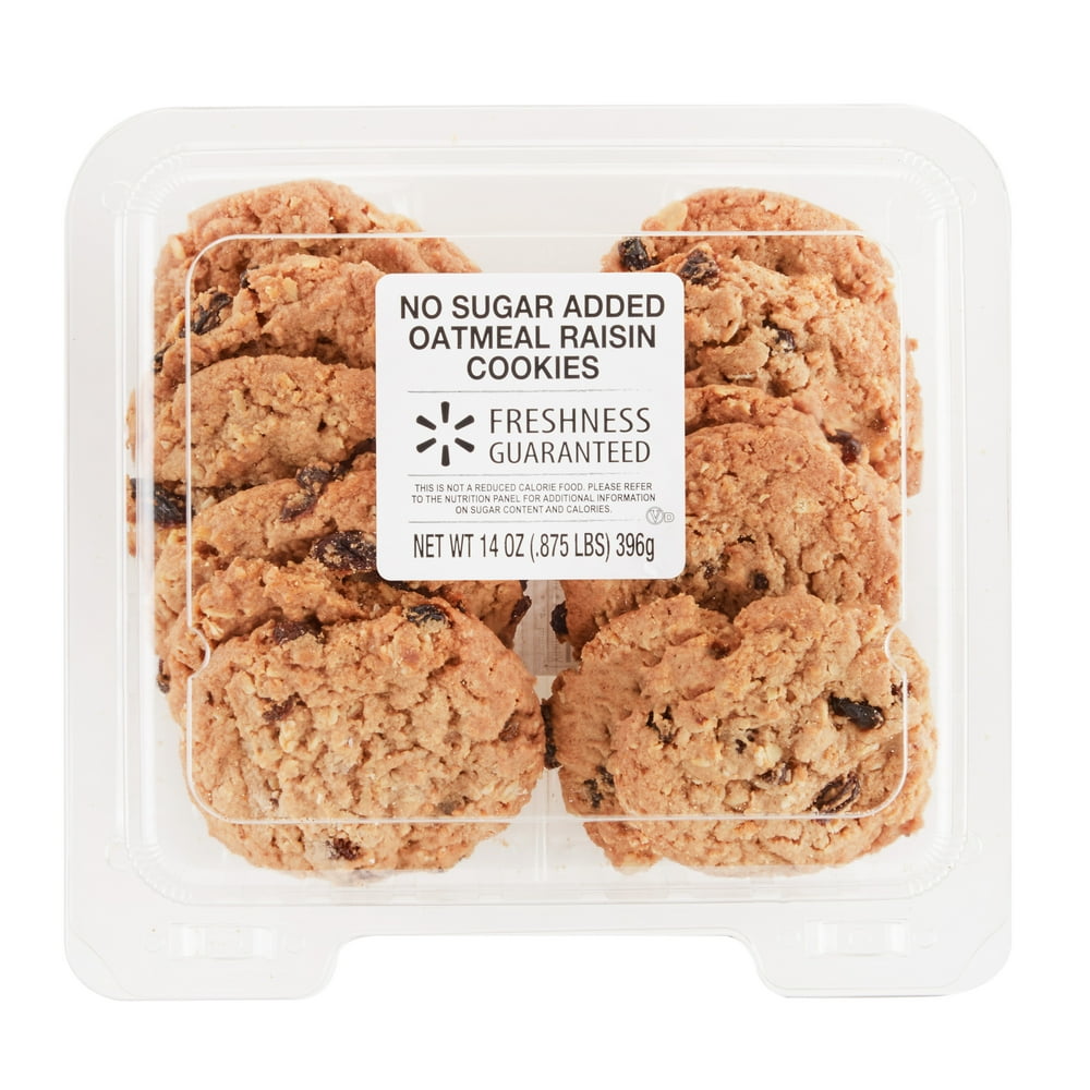 Freshness Guaranteed No Sugar Added Oatmeal Raisin Cookies, 14 oz