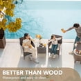 thumbnail image 4 of WLXIANG 3 Pieces Patio Furniture Sets Clearance PE Rattan Wicker Chairs with Table Outdoor Garden Porch Furniture Sets (Light Grey), 4 of 9