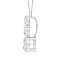thumbnail image 2 of ANGARA Lab Grown Diamond Three Stone Pendant for Women in 14K White Gold (Size-5.5mm| Color-F-G| Clarity-VS) | April Birthstone, Anniversary, Jewelry Gift for Women | Lab-Grown Diamond Necklace, 2 of 8