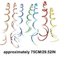 thumbnail image 3 of Hanging Swirls, Party Streamers, Colorful Foil Ribbons for Festive Decorations, Pre-Assembled Hooks, 12 Pack Multicolor Bohemian Style, 3 of 6