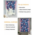 thumbnail image 3 of 4th of July Tie Up Curtains for Window, Thermal Insulated Balloon Shade Adjustable Rod Pocket Curtains Valance Panels for Kitchen Bathroom Cafe 52 x 45 Navy Blue Red Stars Independence Day, 3 of 6